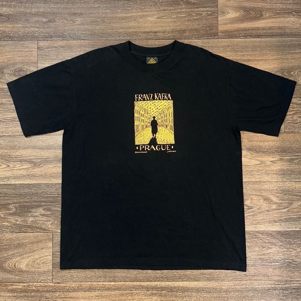 Vintage 1991 Franz Kafka Prague Fun Explosive Art T-shirt Size 2XL